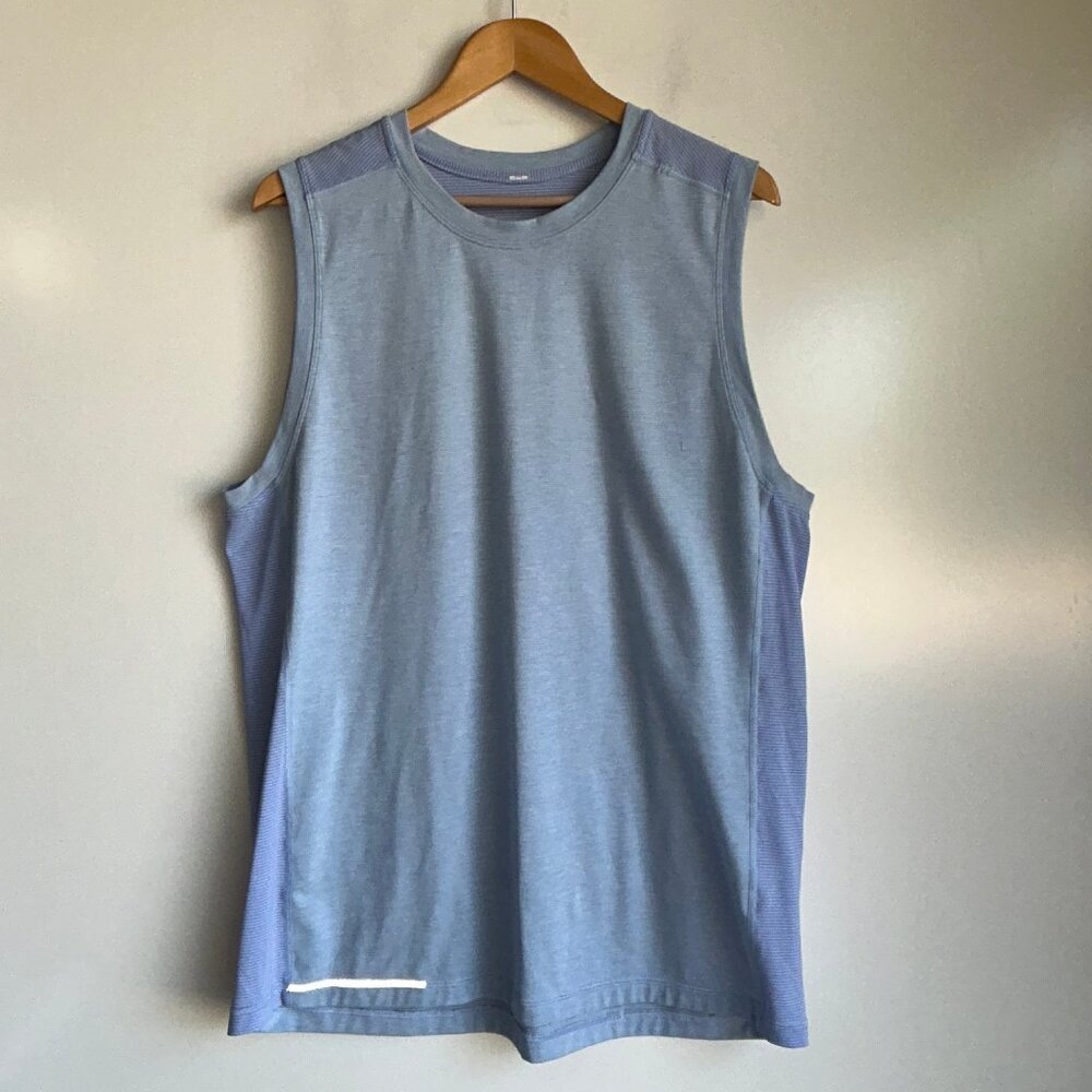 Lululemon Reflective Tank Top Men's XXL Blue Athletic Running Gym